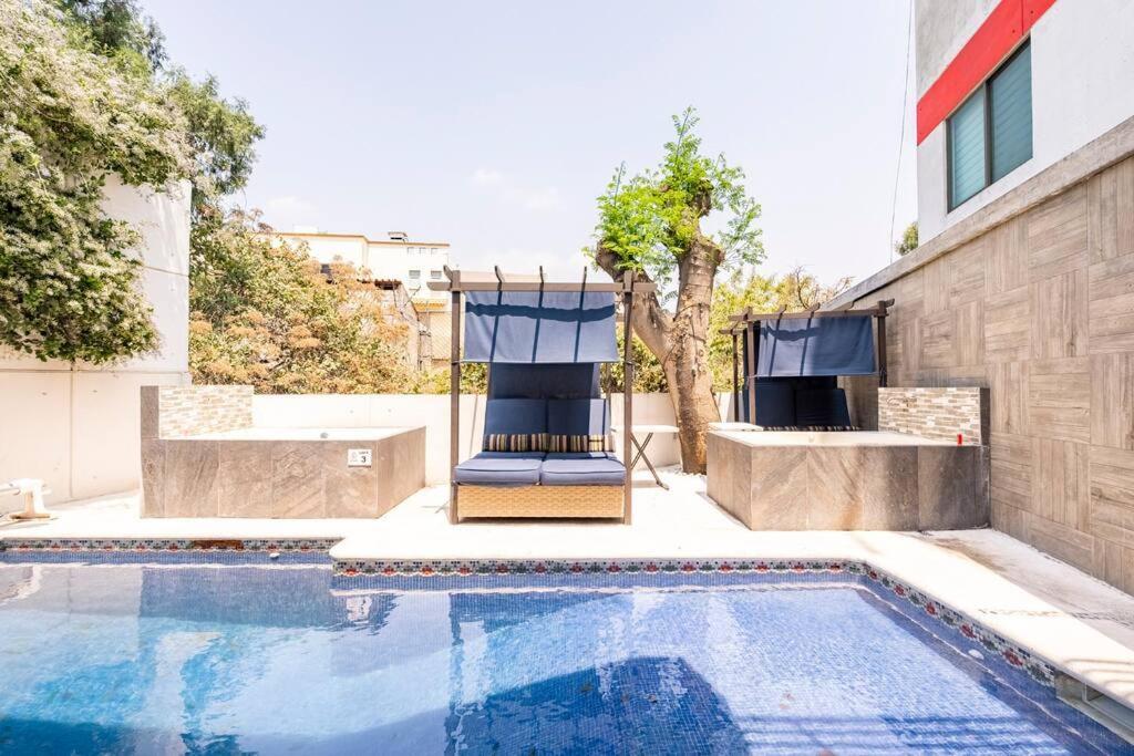 Apartamento Loft Art&Design, 2 JACUZZIS PRIVADOS, ALBERCA, TERRAZA Y ASADOR! Cuernavaca Exterior foto